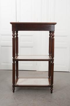 French 19th Century Louis XVI Style Oak and Marble Three Tier Etagere - 832918
