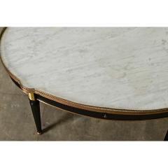 French 19th Century Louis XVI Style Oval Coffee Table - 4443190