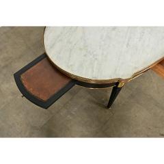 French 19th Century Louis XVI Style Oval Coffee Table - 4443192