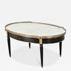 French 19th Century Louis XVI Style Oval Coffee Table - 4444877