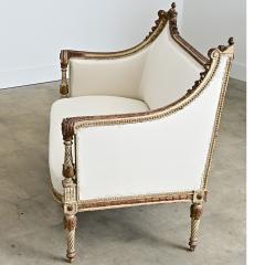 French 19th Century Louis XVI Style Parcel Gilt Canap  - 4663636