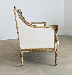 French 19th Century Louis XVI Style Parcel Gilt Canap  - 4663643