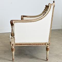 French 19th Century Louis XVI Style Parcel Gilt Canap  - 4663660