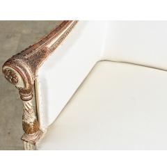 French 19th Century Louis XVI Style Parcel Gilt Canap  - 4663667