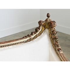 French 19th Century Louis XVI Style Parcel Gilt Canap  - 4663669