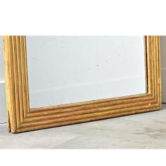 French 19th Century Louis XVI Style Reeded Gilt Mirror with Double Plates - 4524261
