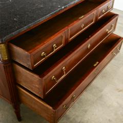 French 19th Century Louis XVI Style Walnut Marble Commode - 4150200