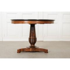 French 19th Century Mahogany Center Table with Pedestal Base - 1607828