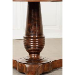 French 19th Century Mahogany Center Table with Pedestal Base - 1607833