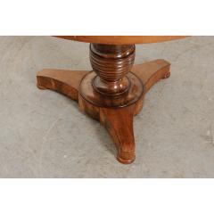French 19th Century Mahogany Center Table with Pedestal Base - 1607834
