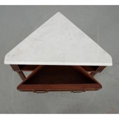French 19th Century Mahogany Corner Table - 2598759