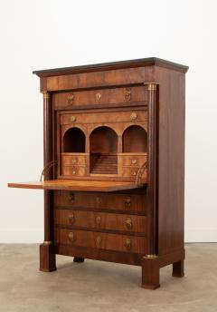 French 19th Century Mahogany Empire Secr taire Abattant - 3286241