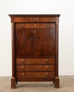French 19th Century Mahogany Empire Secr taire Abattant - 3286242