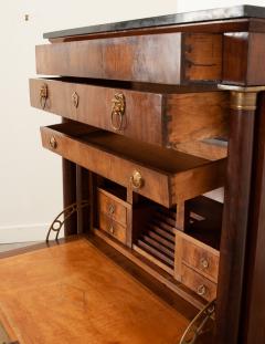 French 19th Century Mahogany Empire Secr taire Abattant - 3286256