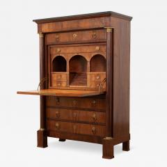 French 19th Century Mahogany Empire Secr taire Abattant - 3294099