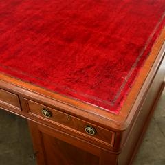 French 19th Century Mahogany Leather Partners Desk - 4317046