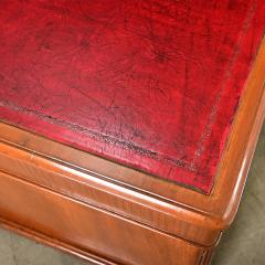 French 19th Century Mahogany Leather Partners Desk - 4317048