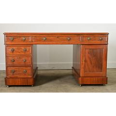 French 19th Century Mahogany Leather Partners Desk - 4317065