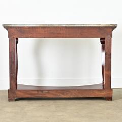 French 19th Century Mahogany Marble Restauration Console - 4271649