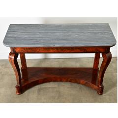 French 19th Century Mahogany Marble Restauration Console - 4271670