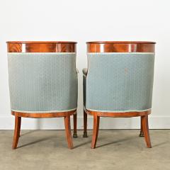 French 19th Century Mahogany Pair of Empire Arm Chairs - 4317053