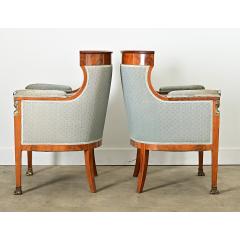 French 19th Century Mahogany Pair of Empire Arm Chairs - 4317055