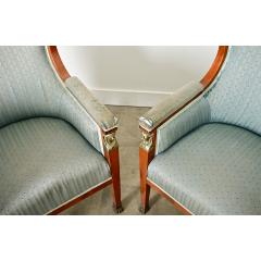 French 19th Century Mahogany Pair of Empire Arm Chairs - 4317056