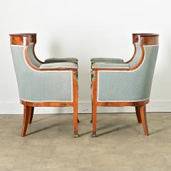 French 19th Century Mahogany Pair of Empire Arm Chairs - 4317057