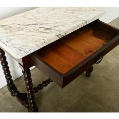 French 19th Century Mahogany Side Table with Drawer - 3856176