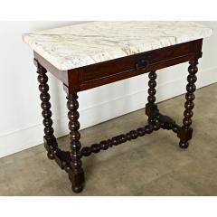 French 19th Century Mahogany Side Table with Drawer - 3856185