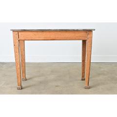 French 19th Century Marble Top Oak Console - 4549912