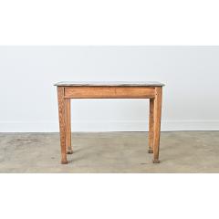 French 19th Century Marble Top Oak Console - 4549939