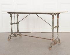 French 19th Century Marble Top and Iron Bistro Table - 1268721