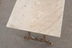 French 19th Century Marble Top and Iron Bistro Table - 1268722