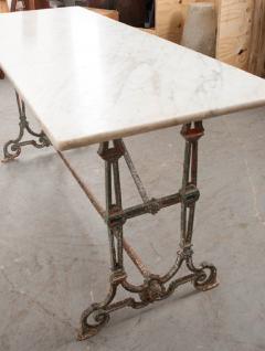 French 19th Century Marble Top and Iron Bistro Table - 1268727