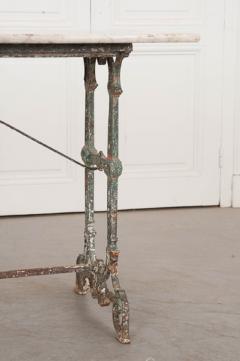French 19th Century Marble Top and Iron Bistro Table - 1268728