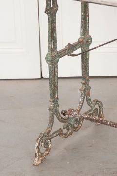 French 19th Century Marble Top and Iron Bistro Table - 1268729