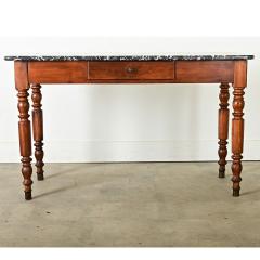 French 19th Century Marble Walnut Bakery Table - 3957805