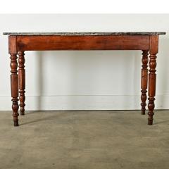 French 19th Century Marble Walnut Bakery Table - 3957808