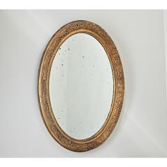 French 19th Century Massive Oval Gilt Mirror - 4482468