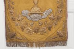 French 19th Century Metallic Embroidered Religious Banner - 530165