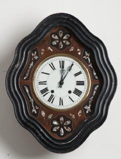 French 19th Century Napoleon III Mother of Pearl Inlay Wall Clock - 1681497