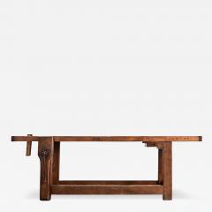 French 19th Century Oak Beech Artisan s Workbench - 4699169