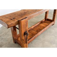 French 19th Century Oak Beech Artisan s Workbench - 4632828