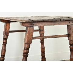 French 19th Century Oak Harvest Table - 3877395