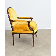 French 19th Century Oak Louis XVI Style Marquise Armchair - 4550107