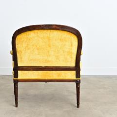 French 19th Century Oak Louis XVI Style Marquise Armchair - 4550116