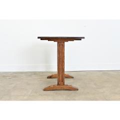 French 19th Century Oak Refectory Style Bistro Table - 4615593