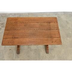 French 19th Century Oak Refectory Style Bistro Table - 4615611