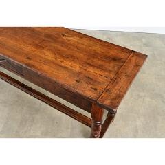 French 19th Century Oak Server with Turned Legs - 4632865
